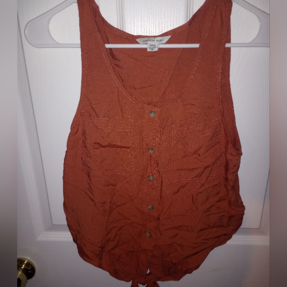 Reddish orange tank